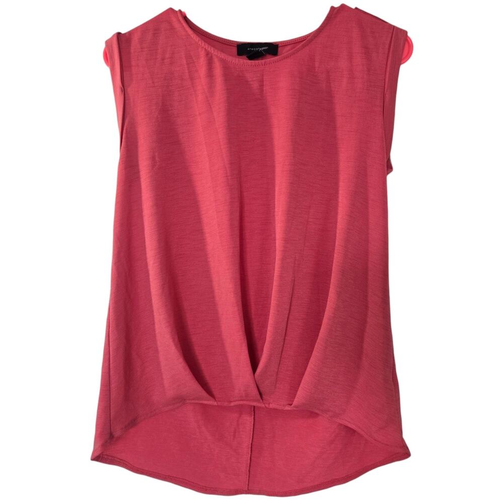 Atmosphere Coral Draped Front Sleeveless Top – Women’s Size 2